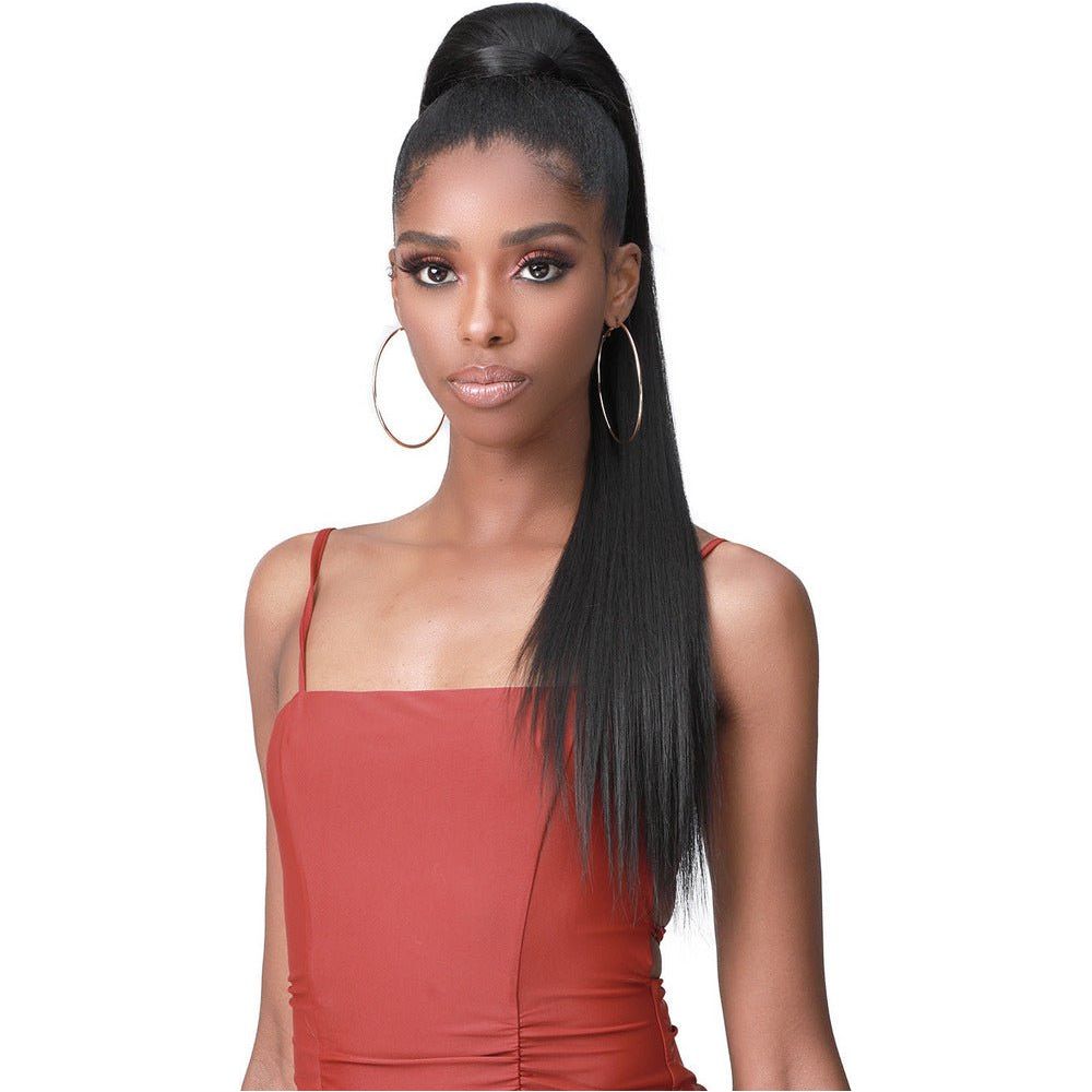 Bobbi Boss Miss Origin Tressup Human Hair Blend Drawstring Ponytail - MOD010 Yaky Straight 28" - Beauty Exchange Beauty Supply