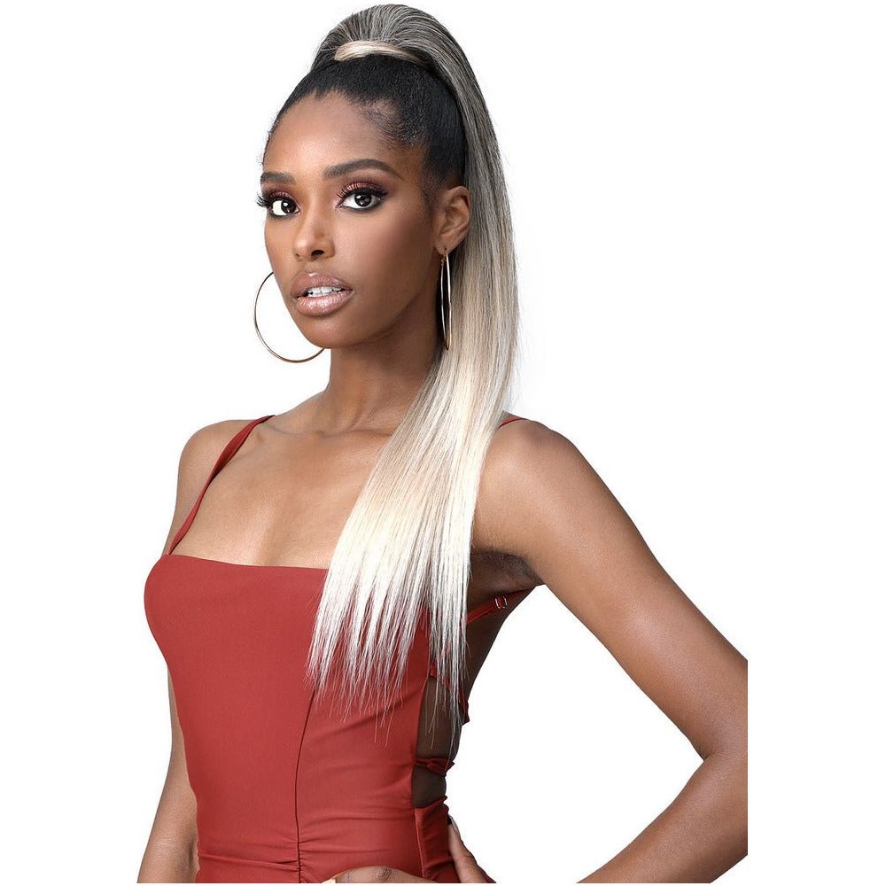 Bobbi Boss Miss Origin Tressup Human Hair Blend Drawstring Ponytail - MOD010 Yaky Straight 28" - Beauty Exchange Beauty Supply