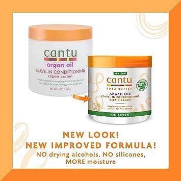 Cantu Shea Butter Argan Oil Leave-In Conditioner Repair Cream 16oz - Beauty Exchange Beauty Supply