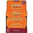 Cantu Shea Butter for Natural Hair Extra Hold Edge Stay Gel 2.25oz/4.5oz - Beauty Exchange Beauty Supply