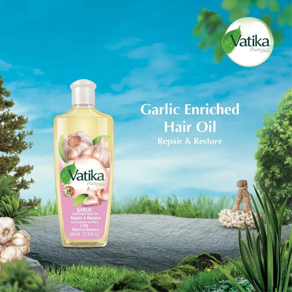 Dabur Vatika Naturals Enriched Hair Oil - Garlic - Beauty Exchange Beauty Supply