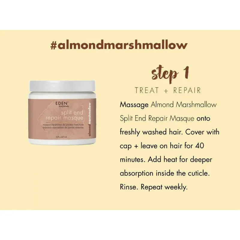 Eden BodyWorks Almond Marshmallow Split End Repair Masque 16oz - Beauty Exchange Beauty Supply