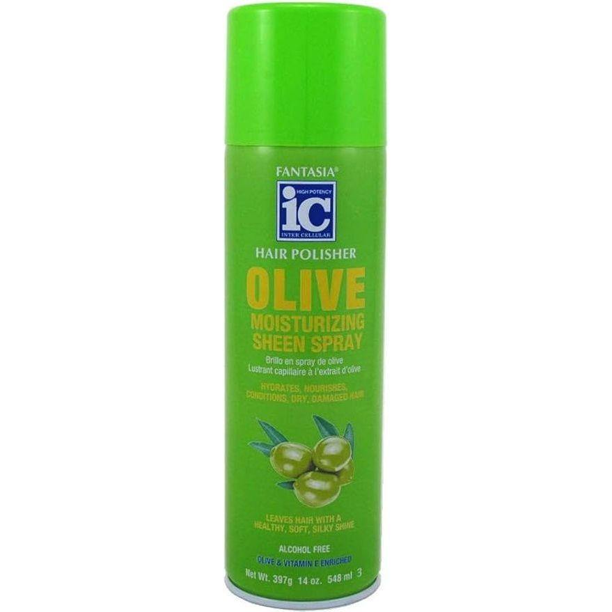 Fantasia IC Hair Polisher Olive Oil Moisturizing Sheen Spray 14oz - Beauty Exchange Beauty Supply