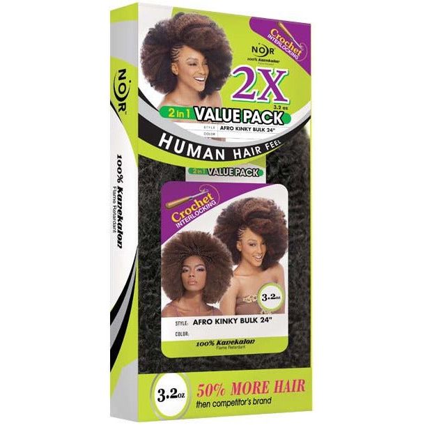 Janet Collection 2X Afro Kinky Bulk 24" - Beauty Exchange Beauty Supply