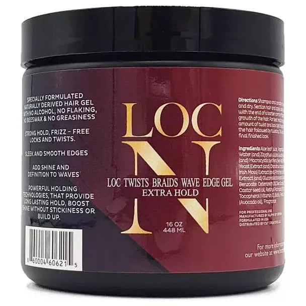 Loc N Loc Twists Braids Wave Edge Gel Extra Hold 16oz - Beauty Exchange Beauty Supply