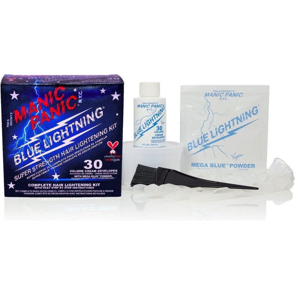 Manic Panic Blue Lightning 30 Volume Super Strength Lightening Kit 4oz - Beauty Exchange Beauty Supply