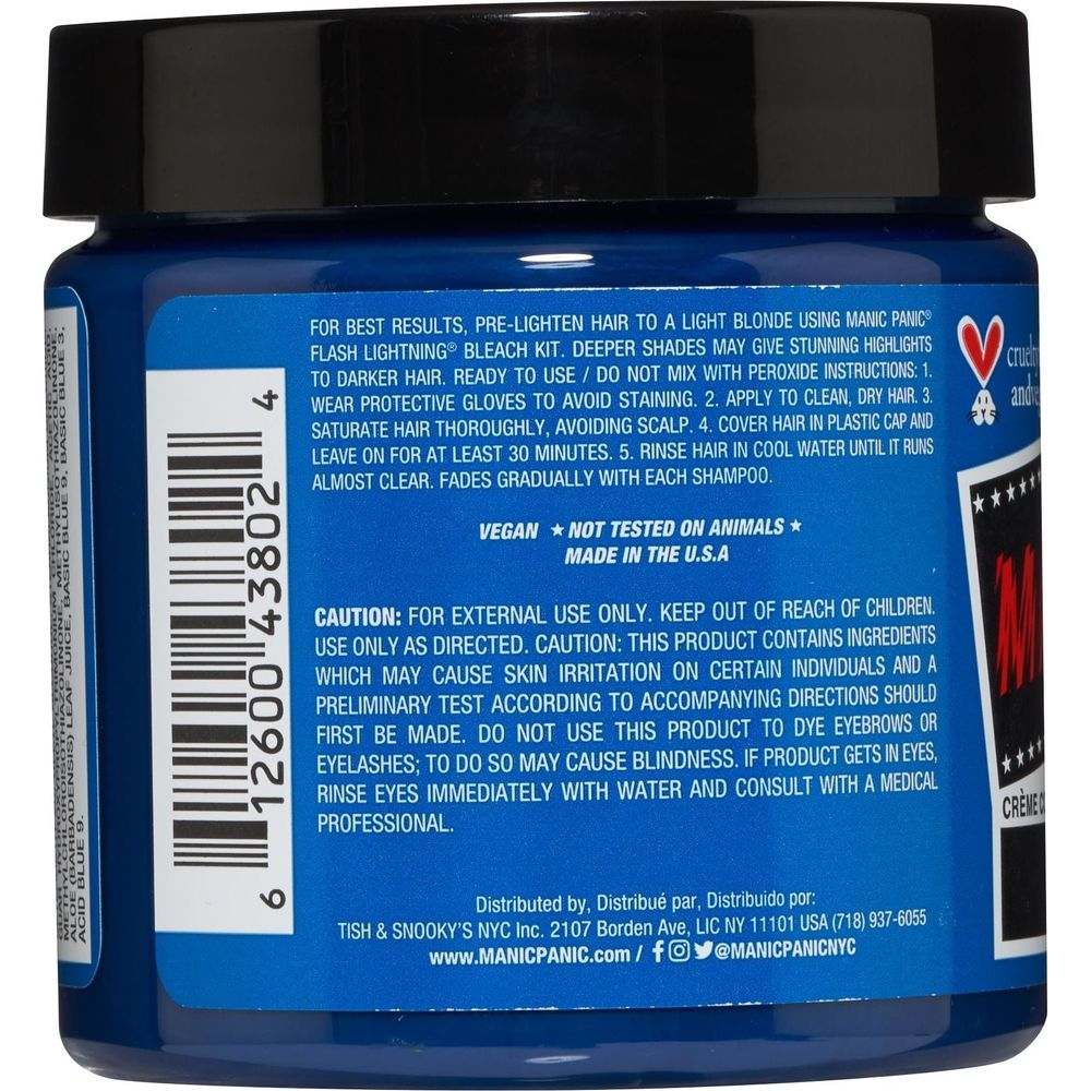 Manic Panic Creamtone Semi Permanent Hair Dye - Atomic Turquoise 4oz - Beauty Exchange Beauty Supply