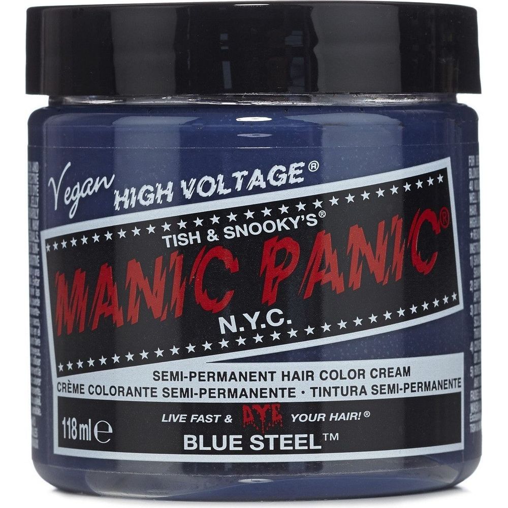 Manic Panic Creamtone Semi Permanent Hair Dye - Blue Steel 4oz - Beauty Exchange Beauty Supply