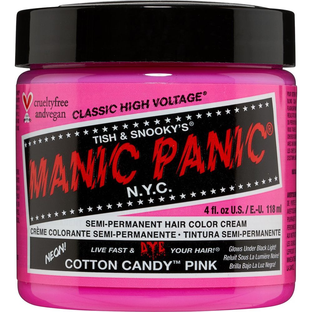 Manic Panic Creamtone Semi Permanent Hair Dye - Cotton Candy Pink 4oz - Beauty Exchange Beauty Supply