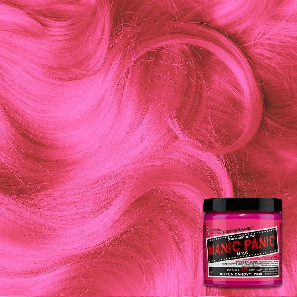 Manic Panic Creamtone Semi Permanent Hair Dye - Cotton Candy Pink 4oz - Beauty Exchange Beauty Supply