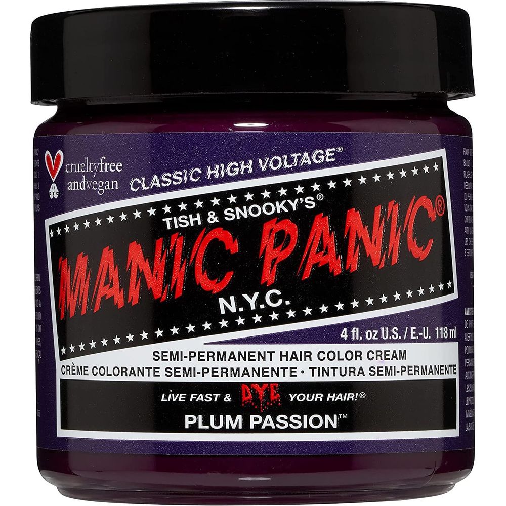 Manic Panic Creamtone Semi Permanent Hair Dye - Plum Passion 4oz - Beauty Exchange Beauty Supply