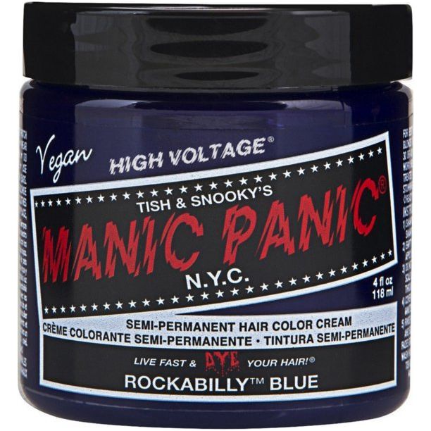 Manic Panic Creamtone Semi Permanent Hair Dye - Rockabilly Blue 4oz - Beauty Exchange Beauty Supply