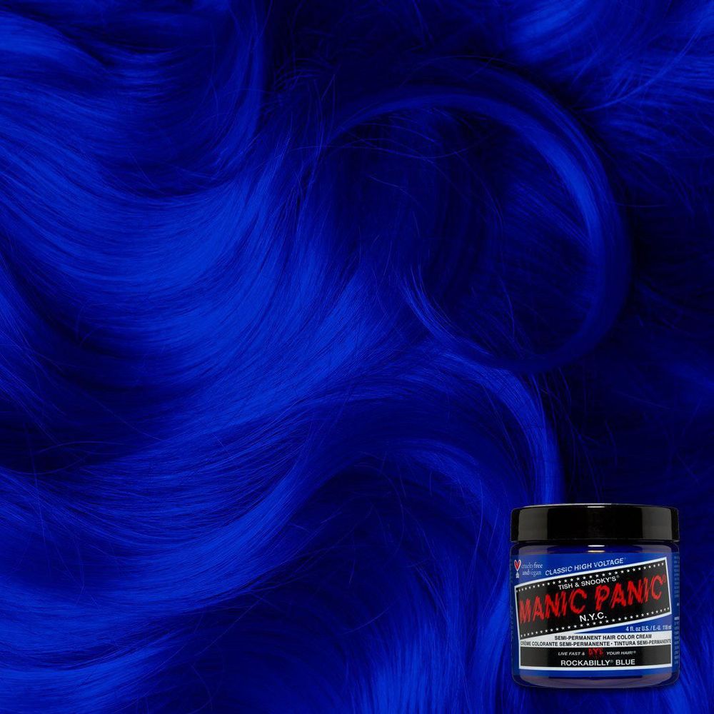 Manic Panic Creamtone Semi Permanent Hair Dye - Rockabilly Blue 4oz - Beauty Exchange Beauty Supply