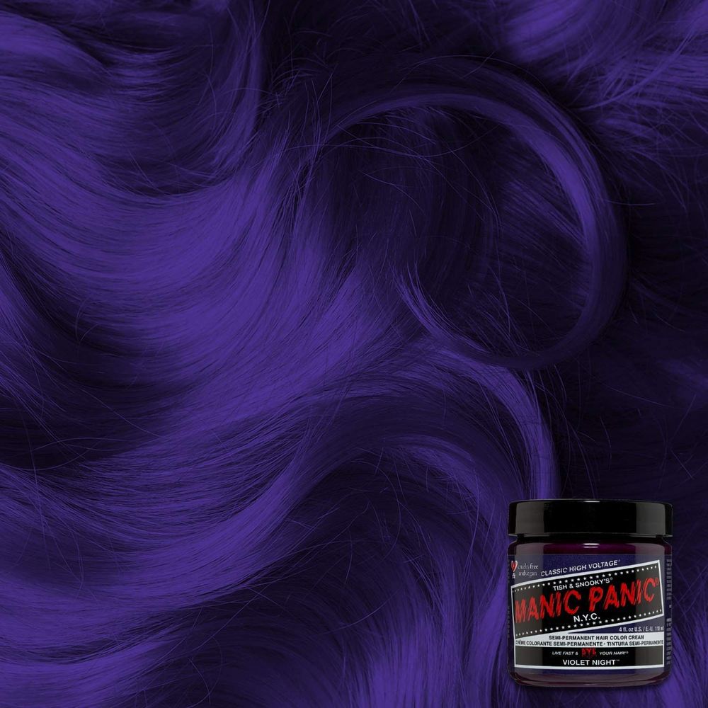 Manic Panic Creamtone Semi Permanent Hair Dye - Violet Night 4oz - Beauty Exchange Beauty Supply