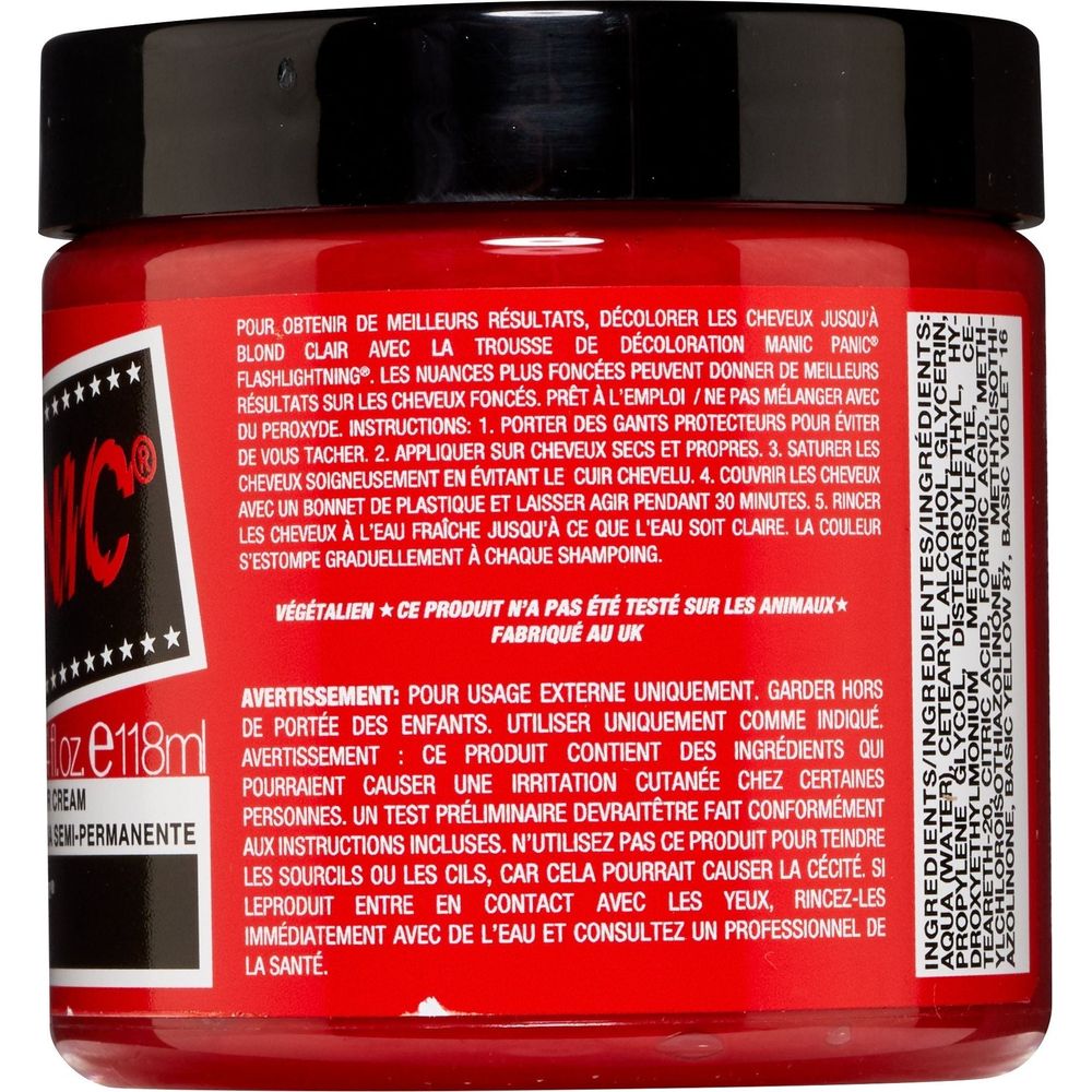 Manic Panic Creamtone Semi Permanent Hair Dye - Wildfire 4oz - Beauty Exchange Beauty Supply