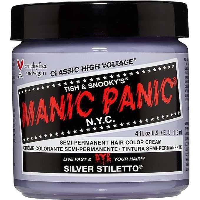 Manic Panic Silver Stiletto Hair Toner Semi Permanent Hair Dye 4oz - Beauty Exchange Beauty Supply