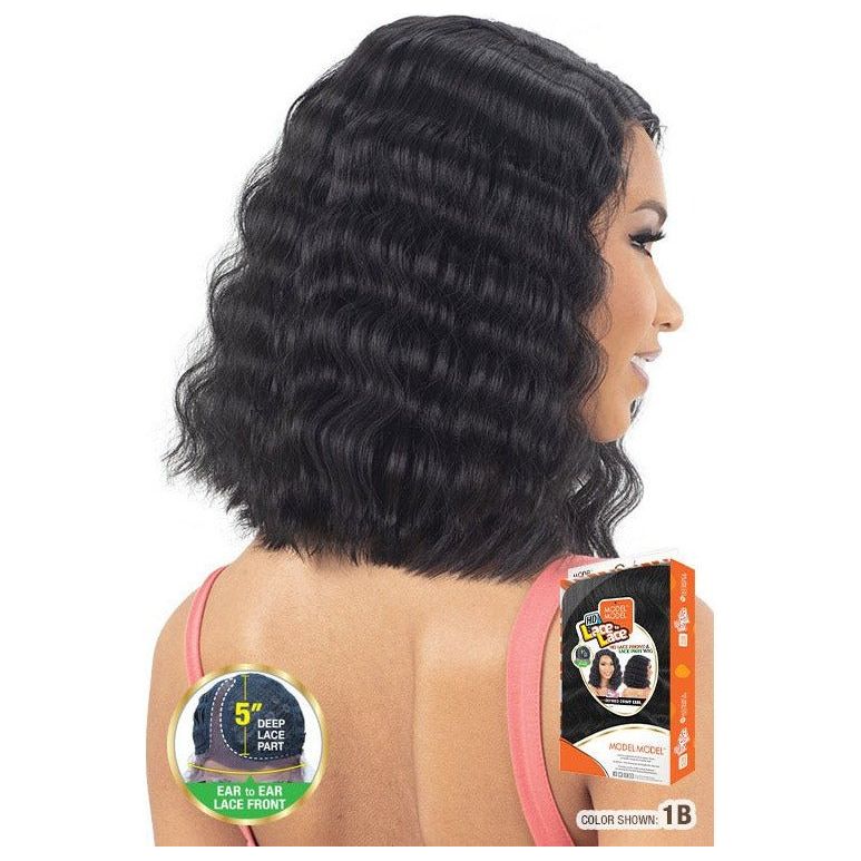 Model Model 5" Lace to Lace Synthetic HD Lace Front Wig - Defined Crimp Curl - Beauty Exchange Beauty Supply