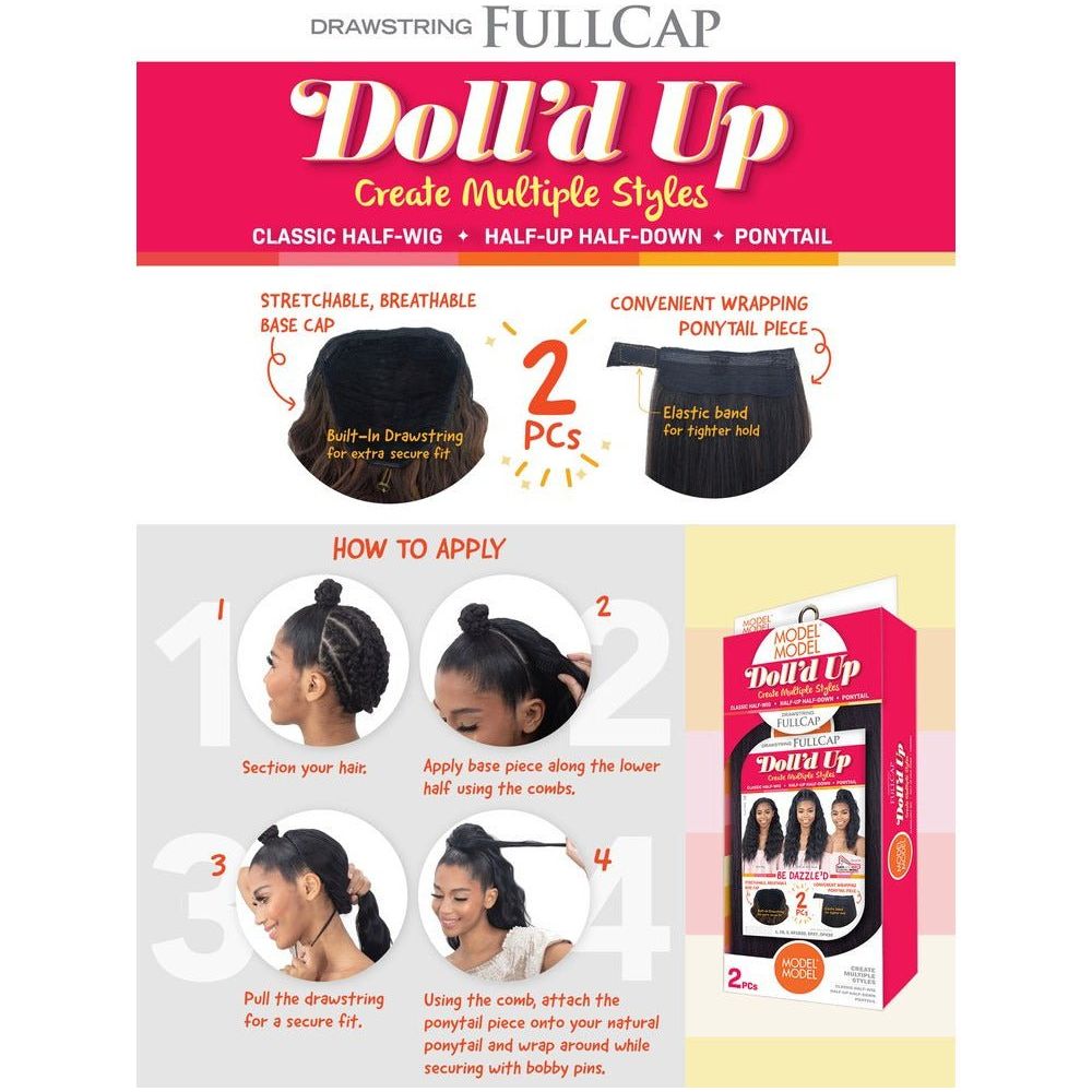 Model Model Doll'd Up Synthetic Full Cap Half Wig - Charm'd - Beauty Exchange Beauty Supply