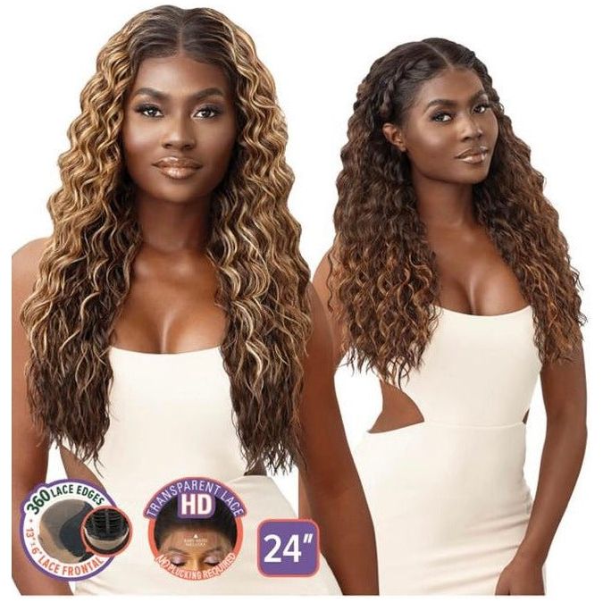 Outre 100% Human Hair Blend 13x6 360 Frontal HD Lace Wig - Andreina 24" - Beauty Exchange Beauty Supply