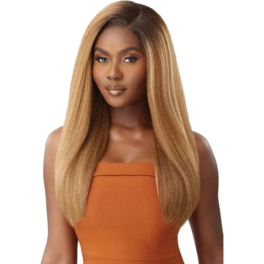 Outre 100% Human Hair Blend 5x5 HD Lace Closure Wig - Kinky Straight 24" - Beauty Exchange Beauty Supply