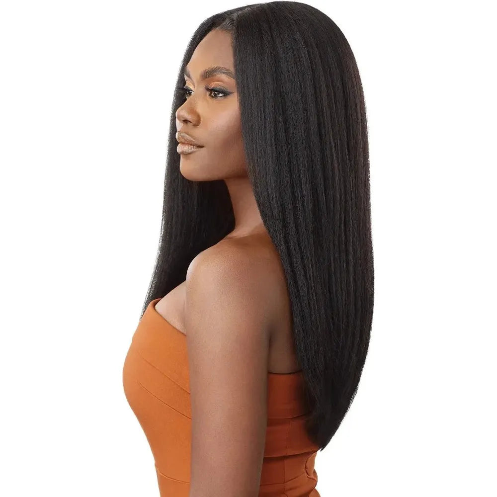 Outre 100% Human Hair Blend 5x5 HD Lace Closure Wig - Kinky Straight 24" - Beauty Exchange Beauty Supply