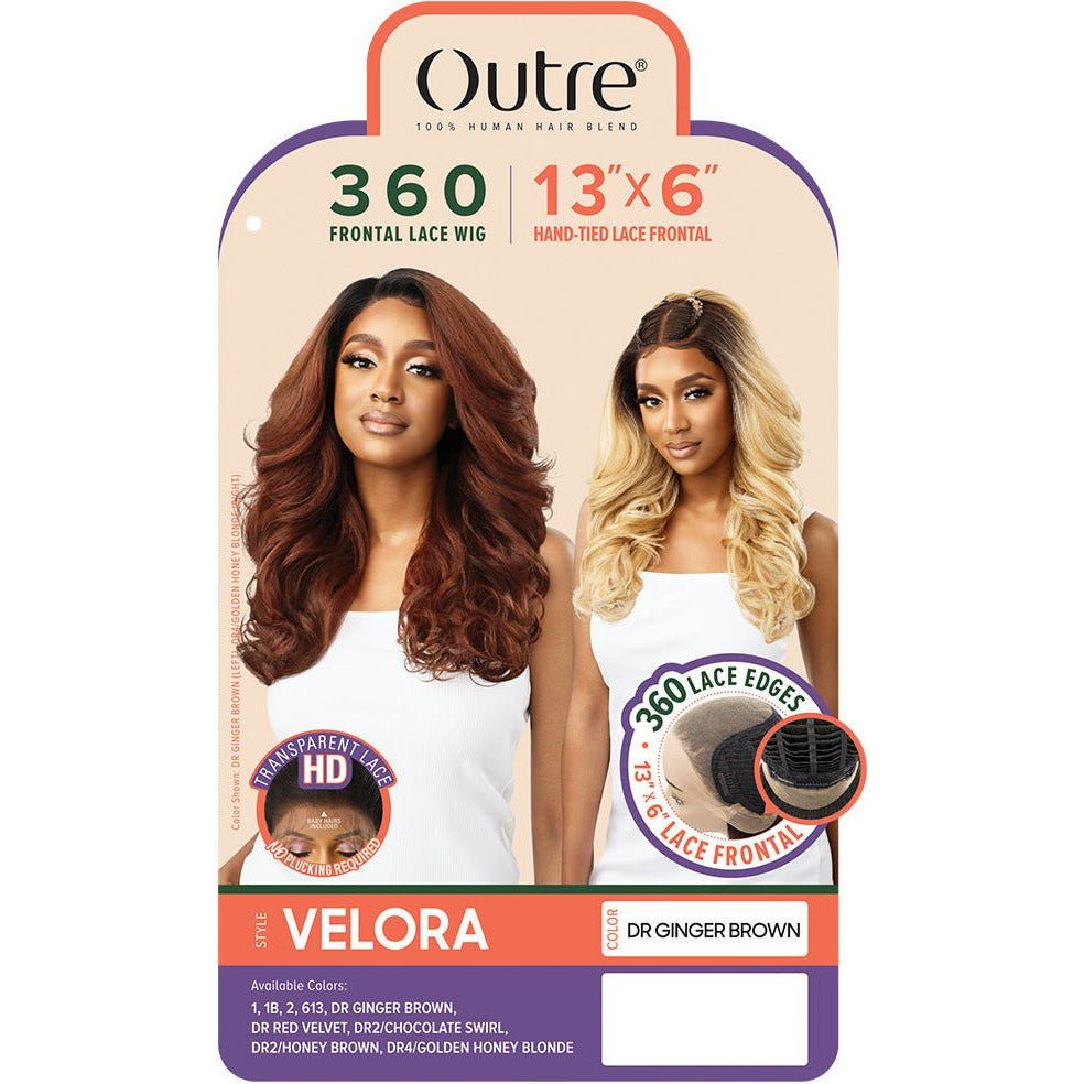 Outre 360 100% Human Hair Blend Lace Front Wig - Velora - Beauty Exchange Beauty Supply