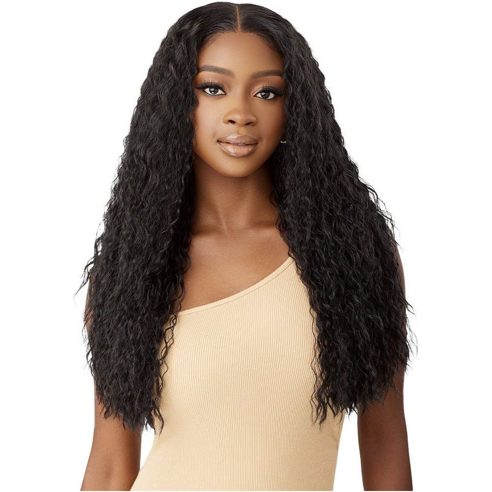 Outre 5x5 Lace Closure Wig 100% Human Hair Blend - PERUVIAN WATER WAVE 24" - Beauty Exchange Beauty Supply