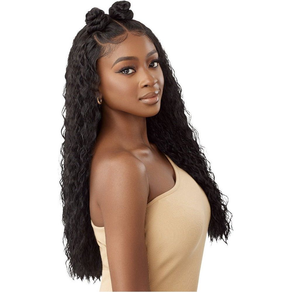 Outre 5x5 Lace Closure Wig 100% Human Hair Blend - PERUVIAN WATER WAVE 24" - Beauty Exchange Beauty Supply