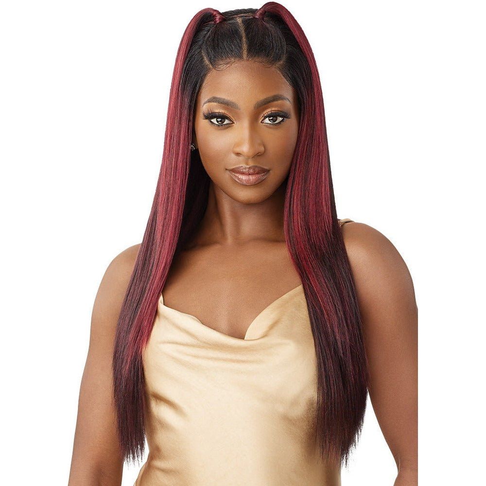 Outre 5x5 Lace Closure Wig 100% Human Hair Blend Wig - YAKI STRAIGHT 26" - Beauty Exchange Beauty Supply