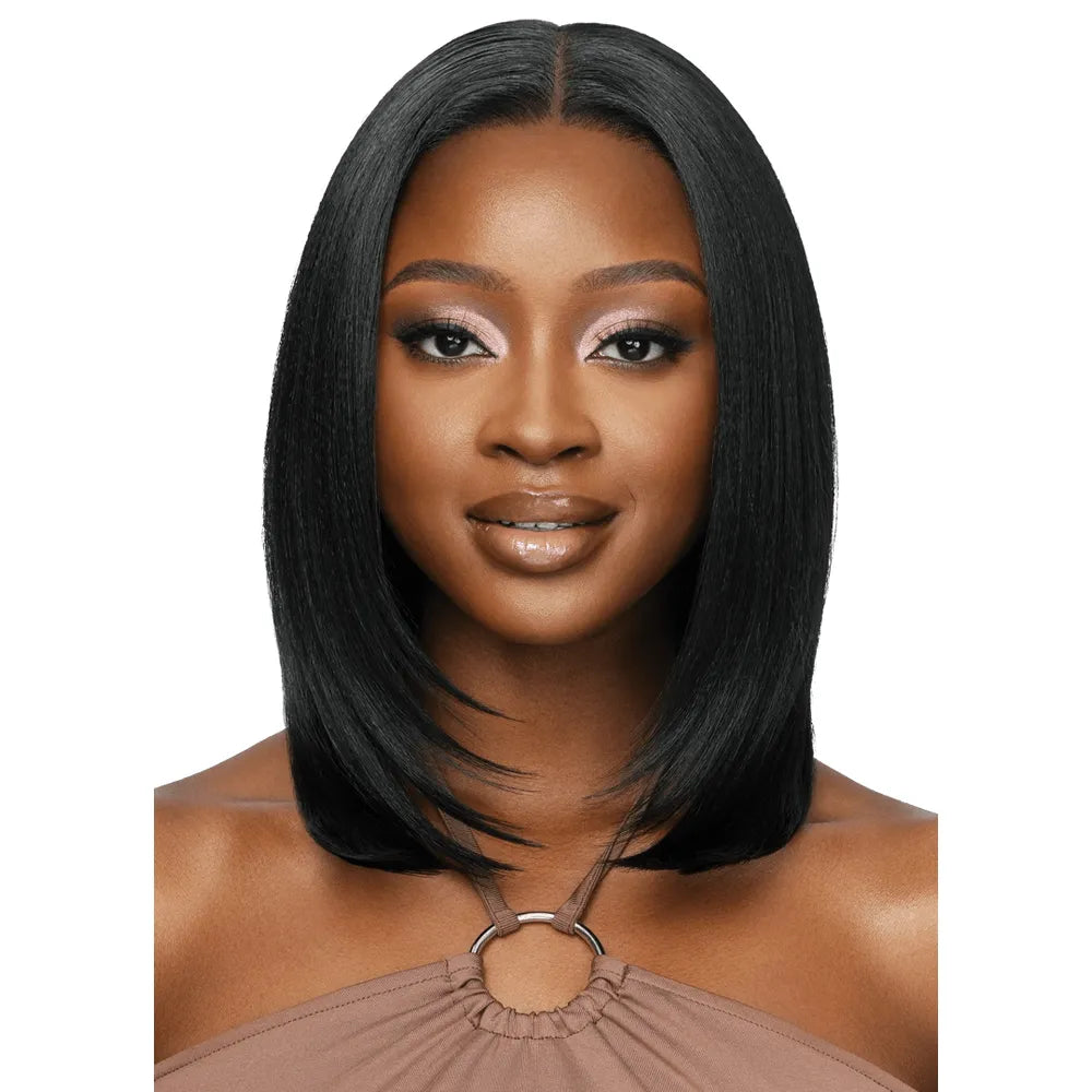 Outre 5x5 Lace Closure Wig Human Hair Blended Lace Closure Wig - NATURAL YAKI 14" - Beauty Exchange Beauty Supply