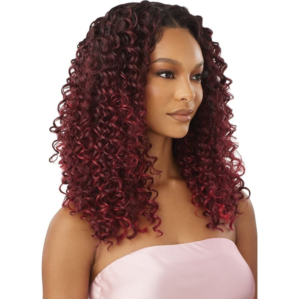 Outre Airtied 100% Fully Hand-Tied Human Hair Blend HD Lace Wig - Dominican Curly 22" - Beauty Exchange Beauty Supply