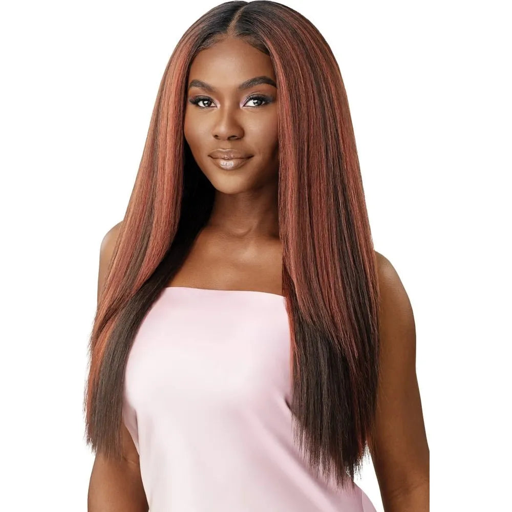 Outre Airtied 100% Fully Hand- Tied Human Hair Blend HD Lace Wig - PERM YAKI 26" - Beauty Exchange Beauty Supply