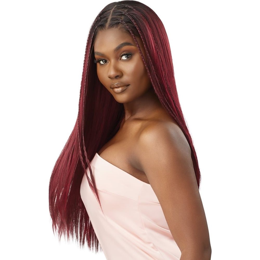 Outre Airtied 100% Fully Hand-Tied Human Hair Blend HD Lace Wig - Sleek Yaki 28" - Beauty Exchange Beauty Supply