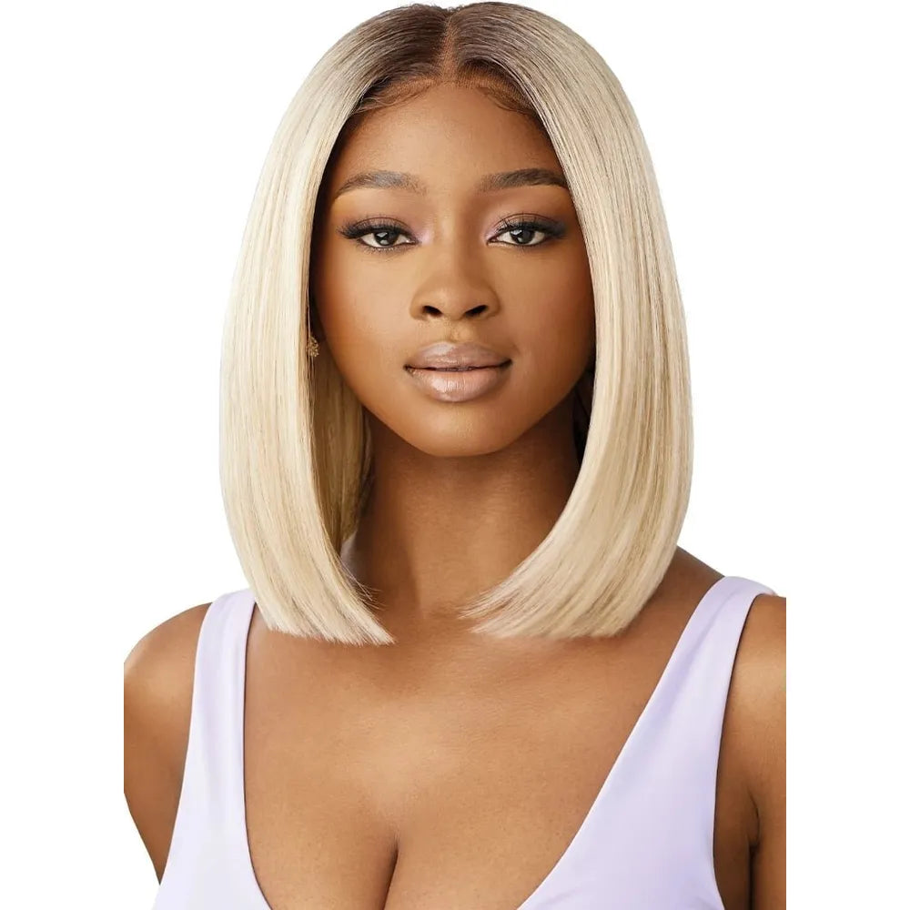 Outre Airtied 100% Fully Hand- Tied Human Hair Blend HD Lace Wig - Yaki 12" - Beauty Exchange Beauty Supply