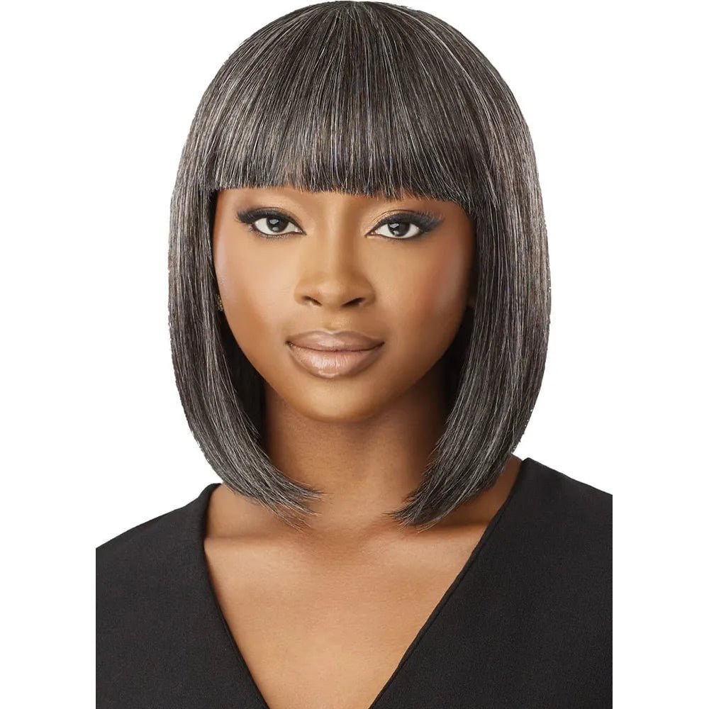 Outre Fab & Fly Cull Cap Wig Gray Glamour Human Hair Full Wig - Deria - Beauty Exchange Beauty Supply