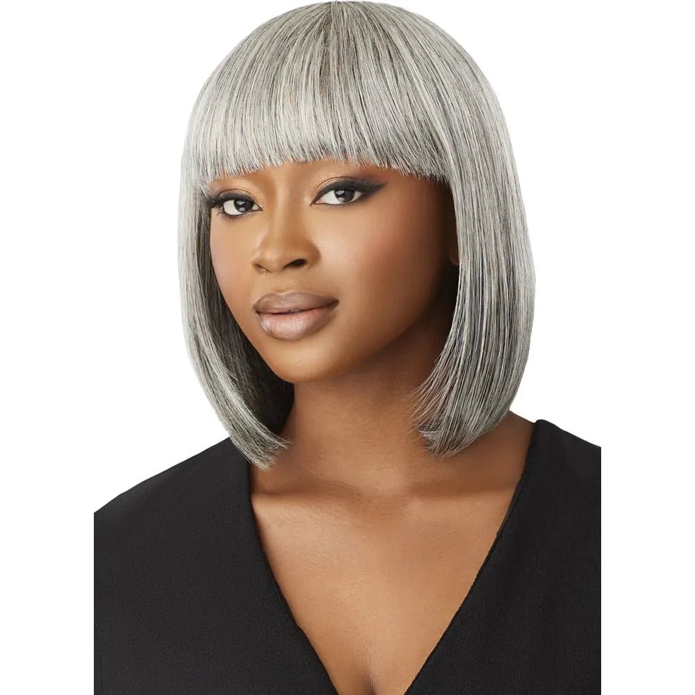 Outre Fab & Fly Cull Cap Wig Gray Glamour Human Hair Full Wig - Deria - Beauty Exchange Beauty Supply