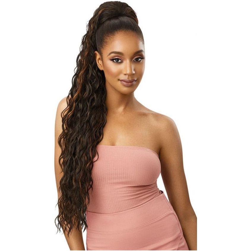 Outre Pretty Quick Synthetic Drawstring Ponytail - Loose Deep 34" - Beauty Exchange Beauty Supply