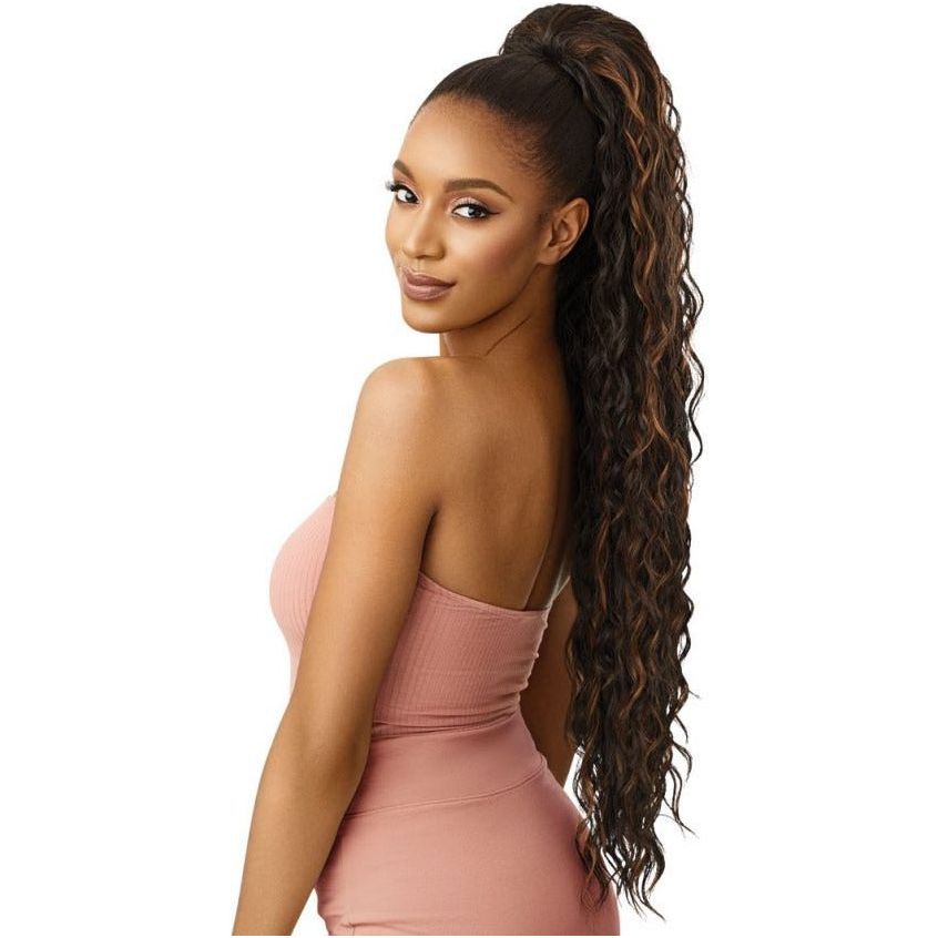 Outre Pretty Quick Synthetic Drawstring Ponytail - Loose Deep 34" - Beauty Exchange Beauty Supply