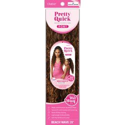 Outre Pretty Quick Wet & Wavy Synthetic Drawstring Ponytail - Beach Wave 28" - Beauty Exchange Beauty Supply