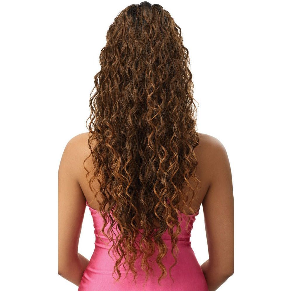 Outre Pretty Quick Wet & Wavy Synthetic Drawstring Ponytail - Beach Wave 28" - Beauty Exchange Beauty Supply