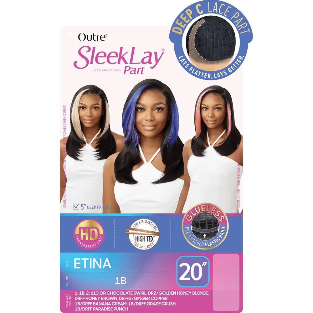 Outre Sleeklay Part Synthetic C-Part Wig - Etina - Beauty Exchange Beauty Supply