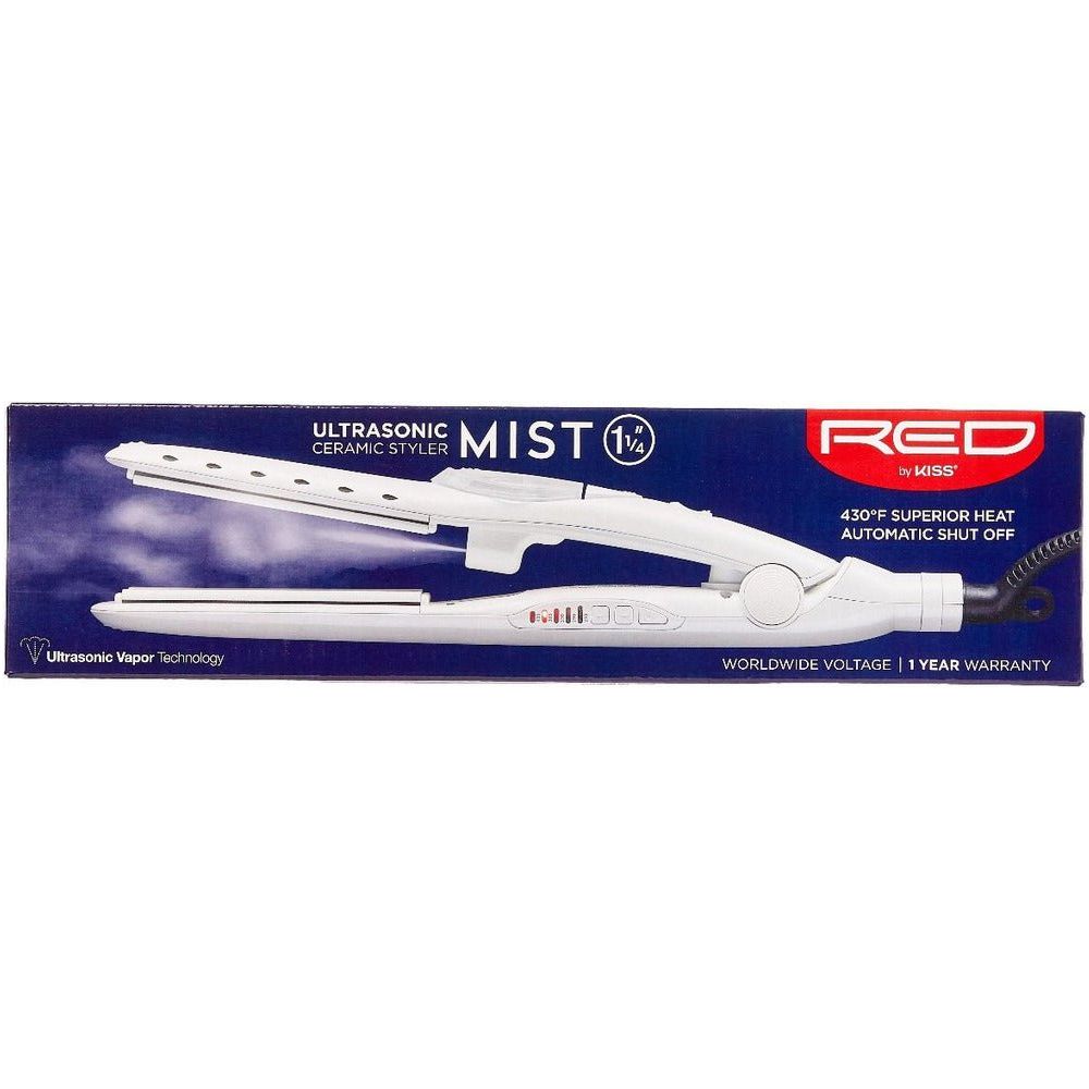 Red by Kiss 1 1/4" Ultrasonic Mist Flat Iron - Beauty Exchange Beauty Supply