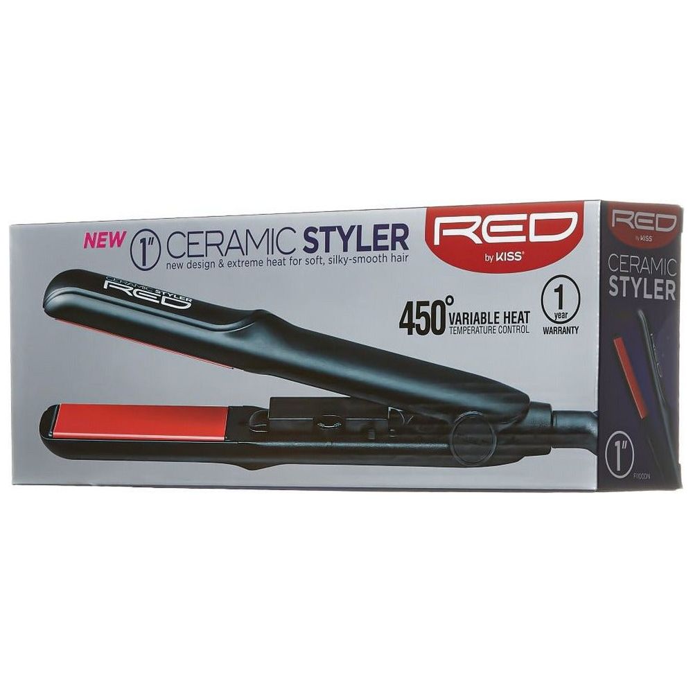 Red by Kiss 1" Ceramic Flat Iron - Beauty Exchange Beauty Supply