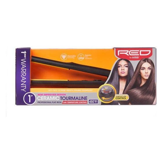 Red by Kiss 1" Ceramic Tourmaline Flat Iron - Beauty Exchange Beauty Supply