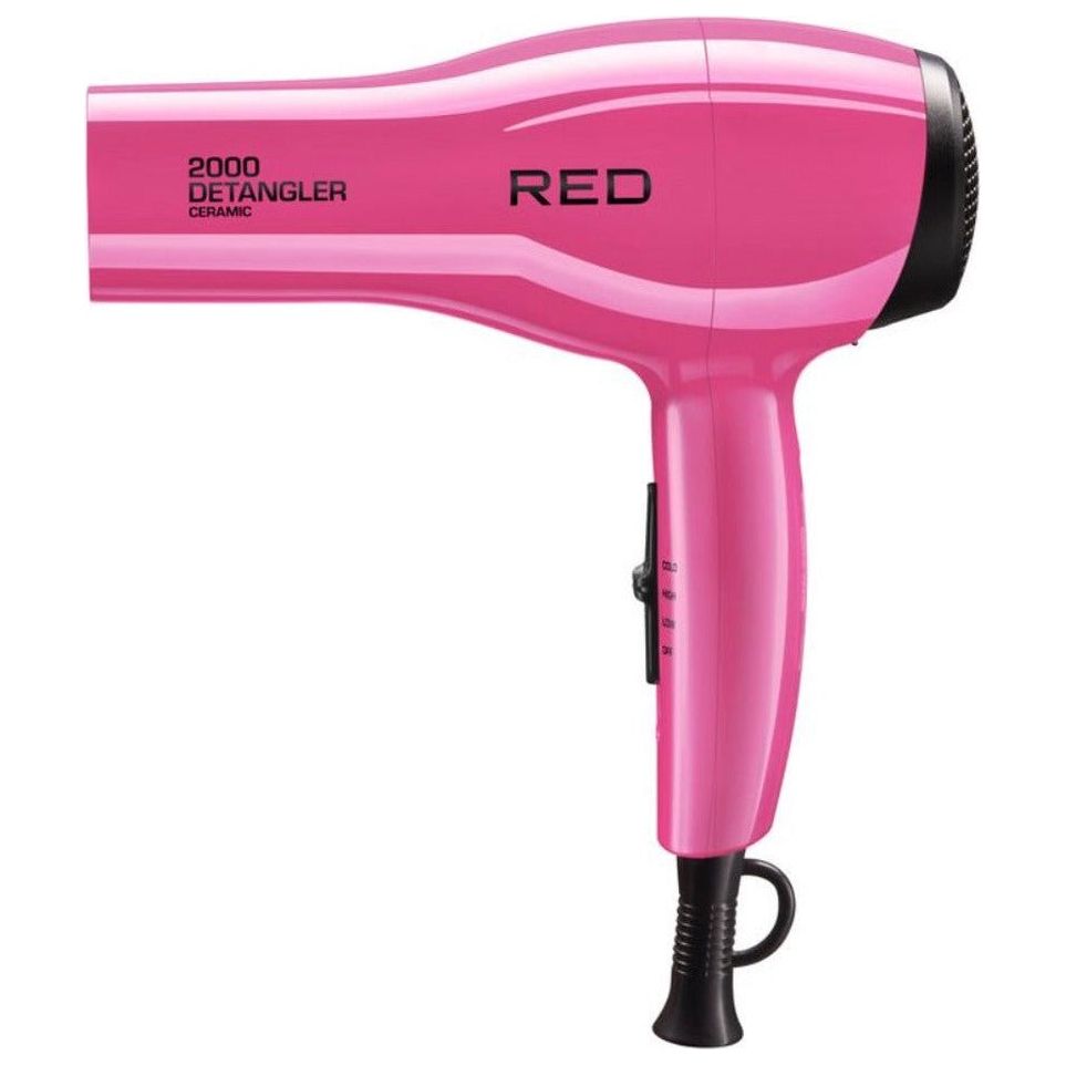 Red by Kiss Ceramic 2000 Detangler Hair Dryer - Pink - Beauty Exchange Beauty Supply