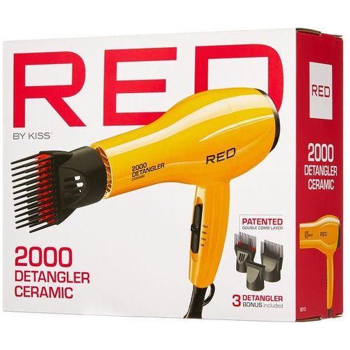 Red by Kiss Ceramic 2000 Detangler Hair Dryer - Yellow - Beauty Exchange Beauty Supply