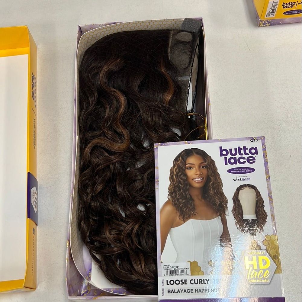 Sensationnel Butta Lace Human Hair Blend HD Lace Front Wig - Loose Curly 18" - Beauty Exchange Beauty Supply