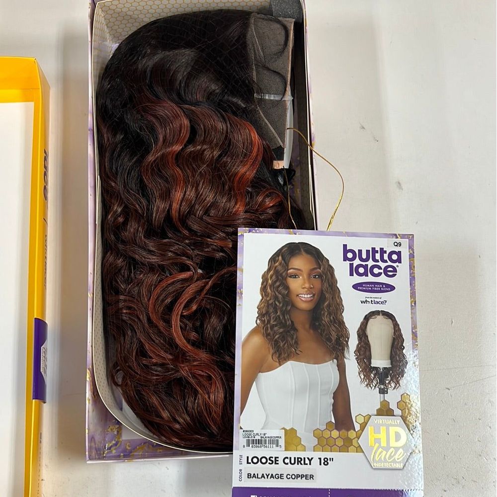 Sensationnel Butta Lace Human Hair Blend HD Lace Front Wig - Loose Curly 18" - Beauty Exchange Beauty Supply