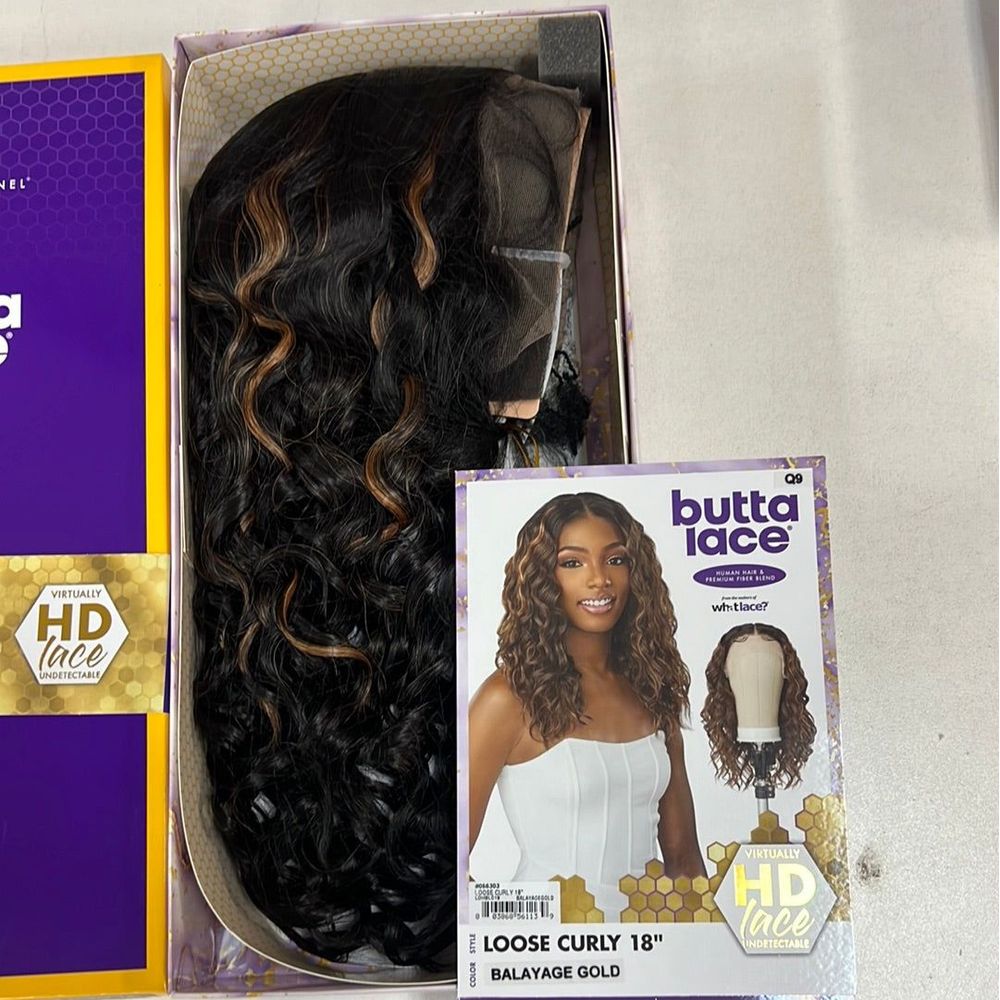 Sensationnel Butta Lace Human Hair Blend HD Lace Front Wig - Loose Curly 18" - Beauty Exchange Beauty Supply