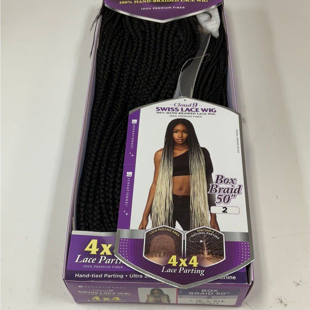 Sensationnel Cloud 9 4x4 Braided Lace Wig - 4x4 Box Braid 50" - Beauty Exchange Beauty Supply